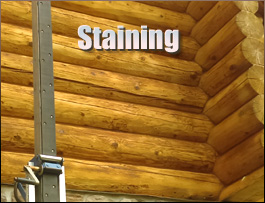  Stokesdale, North Carolina Log Home Staining
